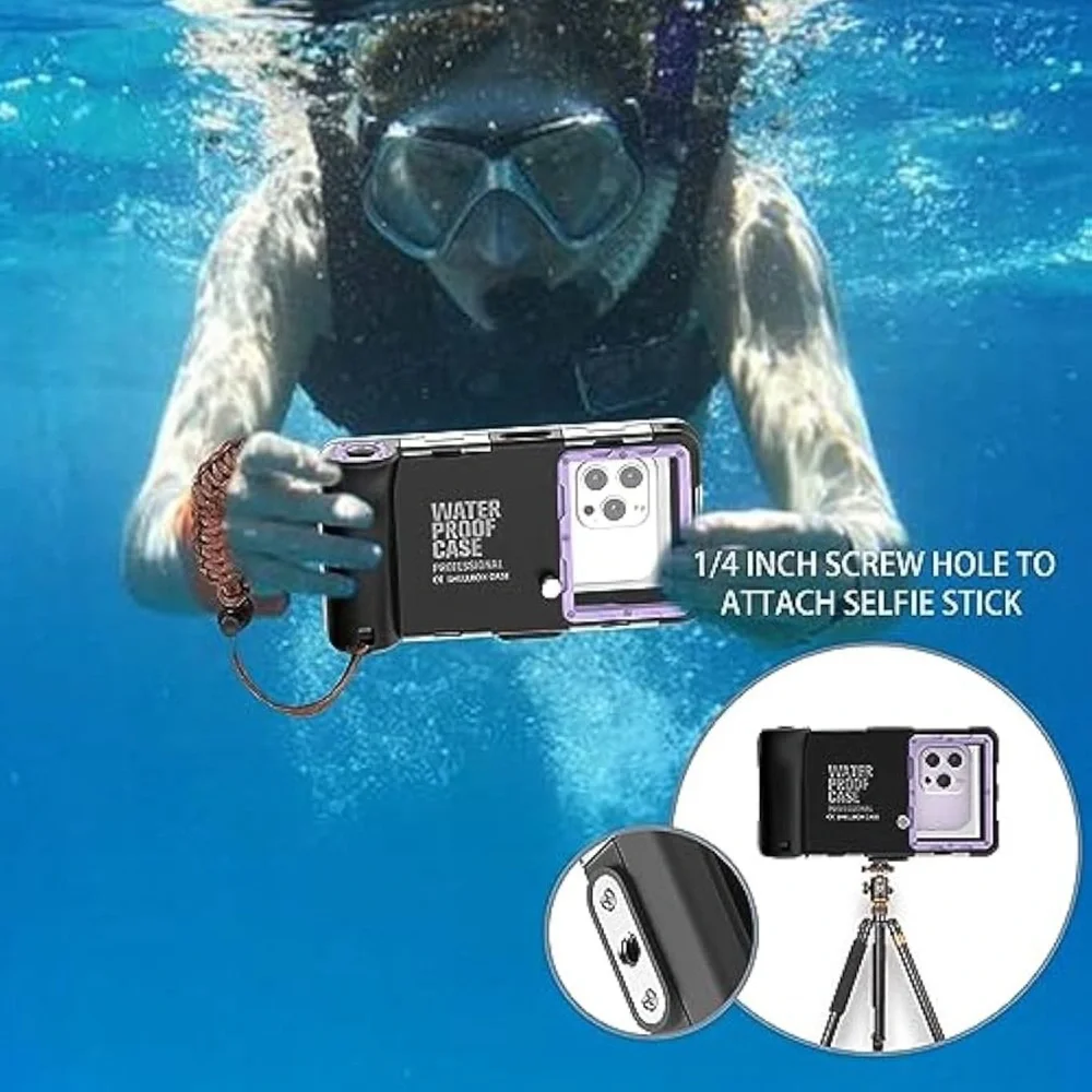 Shellbox capturing wonderful moments Waterproof gray and blue iPhone Case